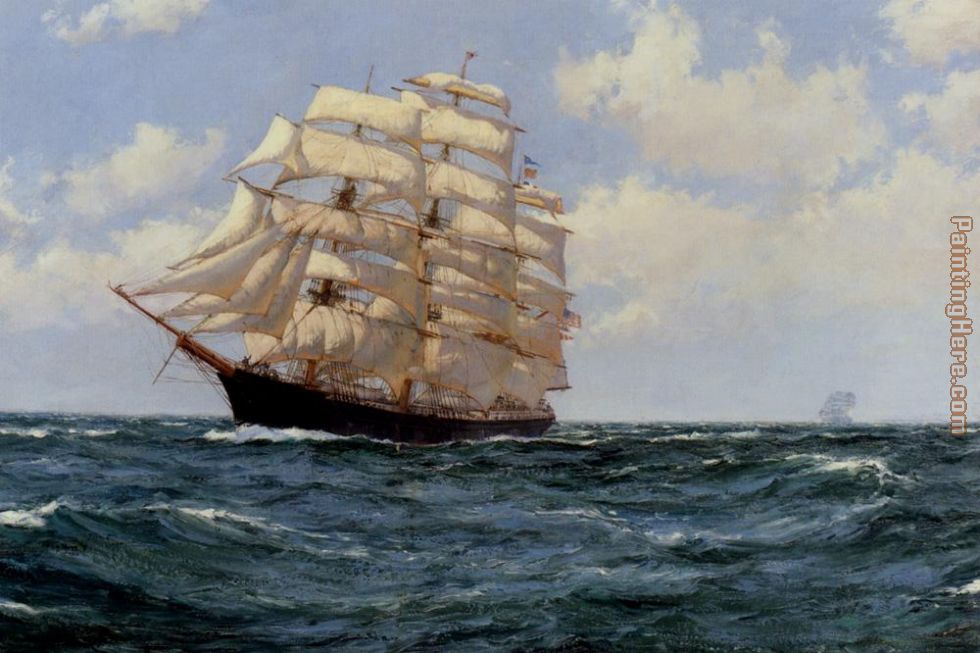 Under Sail painting - Montague Dawson Under Sail art painting